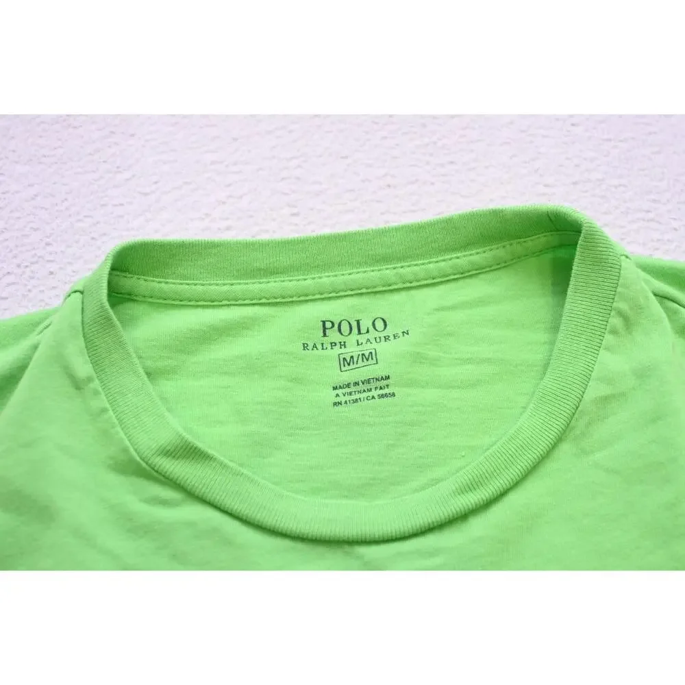 Polo‎ Ralph Lauren Tee Shirt Green Classic Fit Short Sleeve Mens Sz Medium